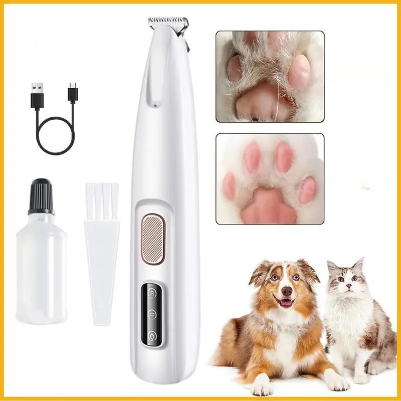Pet Trimmer - Waterproof Rechargeable Pet Shaver with LED Light, Multifunctional Trimming for Dogs and Cats, Waterproof and Rechargeable Features
