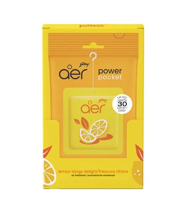 Godrej aer Power Pocket Lemon Tangy Delight, Pack of 6