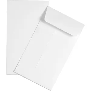 500 #5-1/2 Paper Coin Envelopes - Blank Small Envelopes for Coins, Receipts, Stamps, Small Parts Storage & More – 3-1/8” x 5-1/2” Cash Envelopes – Gummed Flap Gift Card Holder Envelopes
