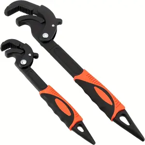 2pcs Adjustable steel pliers set,Multi-function Heavy Duty Water Pump Pliers,Hand Tools, self-locking wrench small + large (10.31 inch + 14.96 inch), pump pliers, straight-jaw pliers, adjustable ratchet wrench, tools and gadgets for him,mechanic tools