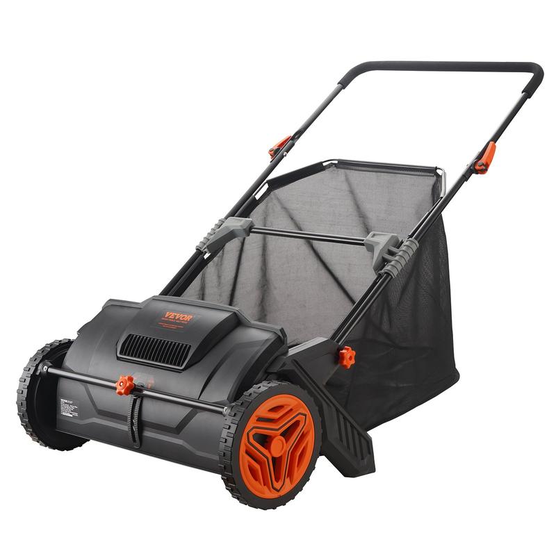 VEVOR Push Lawn Sweeper 21-Inch Leaf & Grass Collector with 3.5 cu. ft. Mesh Collection Hopper Bag,  , 2 Spinning Brushes & Strong Rubber Wheels VEVOR Super Brand Day