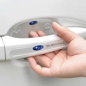 4/8PCS For Subaru STI Forester Outback Impreza Legacy WRX Transparent Protection Car Door Handle Protector Film Anti Scratch Sticker For Cars Accessories