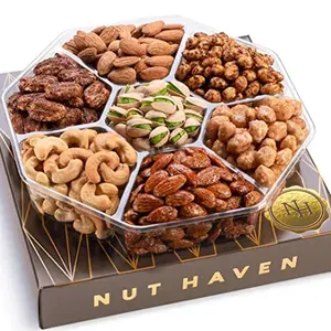 Valentines Nuts Gift Basket - Assortment of Sweet & Roasted Salted Gourmet Nuts - Assorted Food Gift Box for Christmas, Thanksgiving, Fathers Day, Mothers Day, Family, Sympathy, Men & Women.