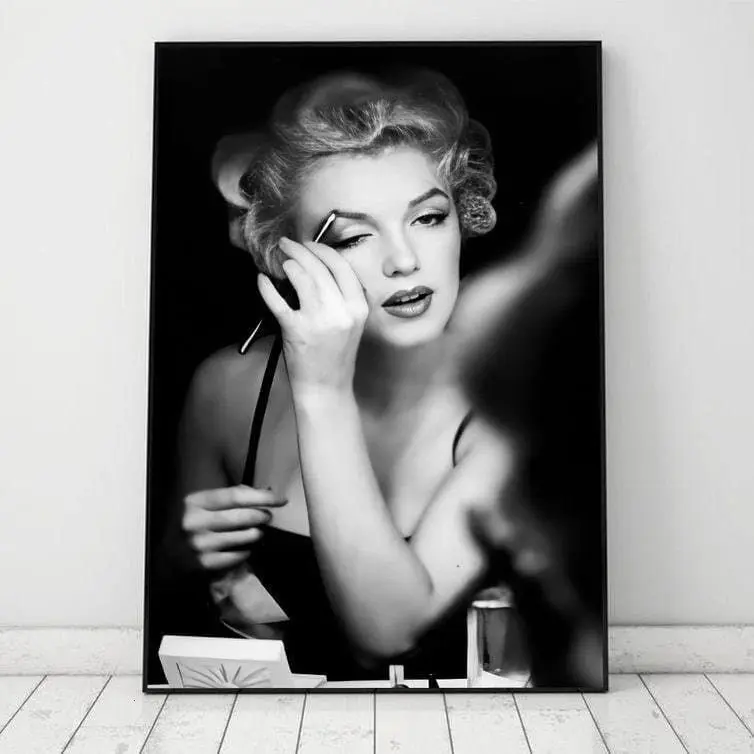 Marilyn Monroe Poster, Black And White, Marilyn Monroe Print, Fashion Photography, Beauty Room Decor, Old Hollywood Print,
