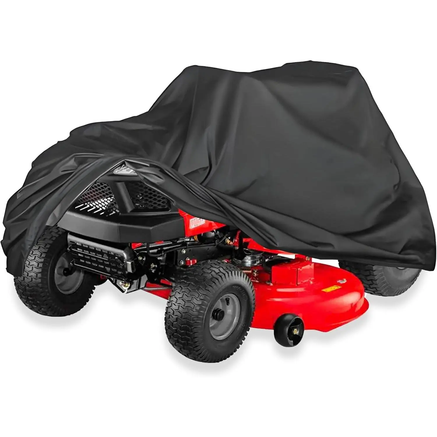 Riding Lawn Mower Cover,Lawn Mower Cover for Rider Garden Tractor. Outdoor 54" Riding Mower Cover Waterproof for Lawn Tractor. Heavy Duty Lawnmower Covers Resistant Water, UV,Wind. (Black)