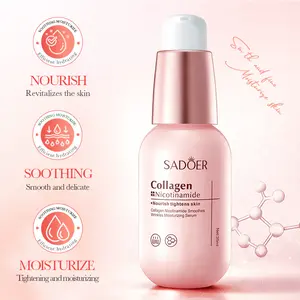SADOER Collagen & Niacinamide Serum Anti-Aging Face Serum Firming Moisturizer Smoothing Fine Lines Lightweight Fast Absorbing Skin Care for Dull Aging Dry Skin - Cleansing, Cream Hydrating Hydrate Night Cream