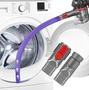 The GYLB dryer exhaust pipe cleaning kit suitable for Dyson V7, V8, V10, V11, V12, V15 models. The flexible dryer suction pipe accessories for V6, DC58, DC59, DC61, DC62 models come with two types of connectors (purple)