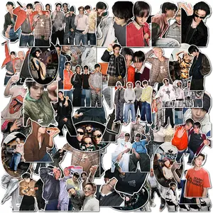 55PCS LNGSHOT Boy Group Stickers, Kpop Merch, DIY Journal Decor Adhesive Stickers