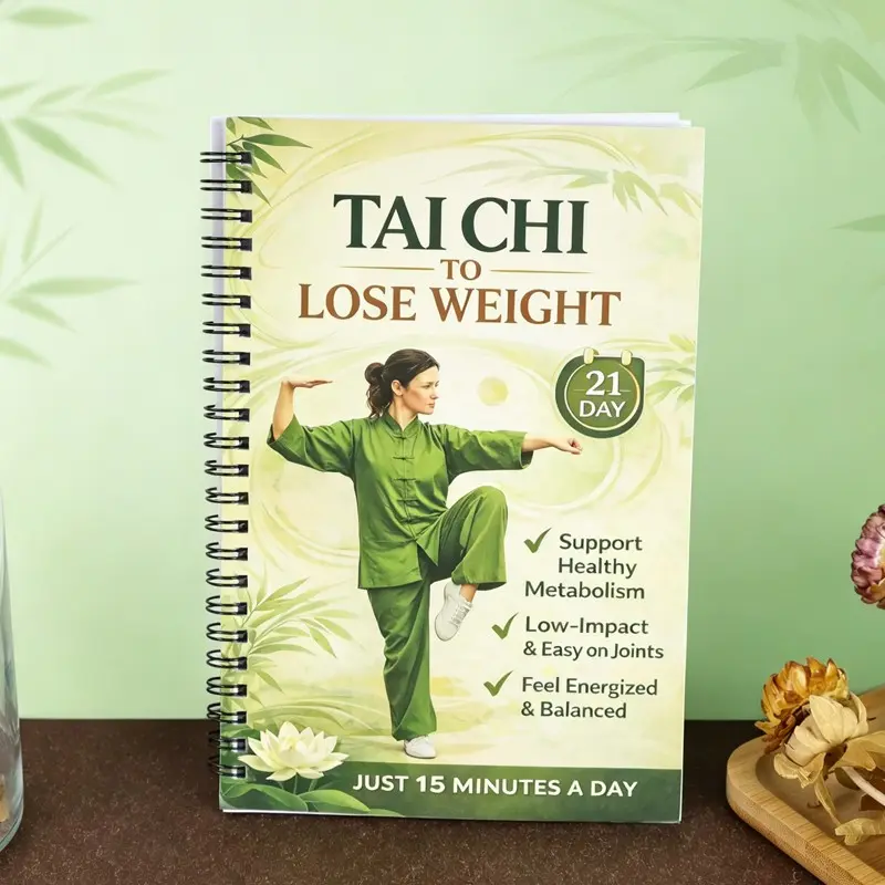 21-Day Tai Chi Weight Loss Guide, Daily 15-Minute Healthy Low-Impact Exercise, Fat Burning Metabolism Boost Tutorial Book, Health & Fitness, Burn Slim