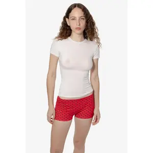 8332P - Printed Cotton Spandex Mini Shorts