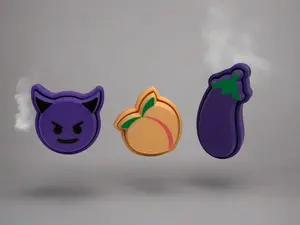 Taboo Trio Emoji Fidget Clickers 😈🍑🍆 toy unique Toys anxiety relief stress