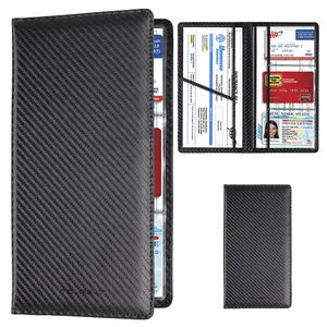 Car Registration and Insurance Card Holder, Document Organizer with Hidden Magnetic Closure, PU Leather Material, Compact Size for Men Women Teens