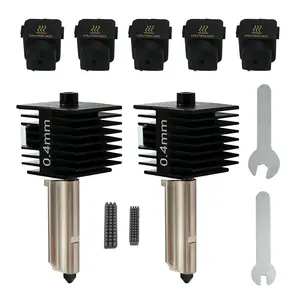 2 Pack A1 Mini/A1 Hotend, Print  Hot End Kit Extruder High-Temperature 0.4mm Hardened Steel Nozzle Replacement with 5 count  Cover Sock and  Brush for Bambu Lab A1/A1 Mini