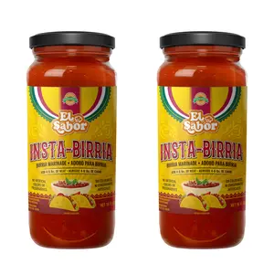 Gourmet Birria Mix | Instabirria 16 fl oz glass jar to make birria | Make over 40 tacos per bottle | No extra ingredients required | pack of 2