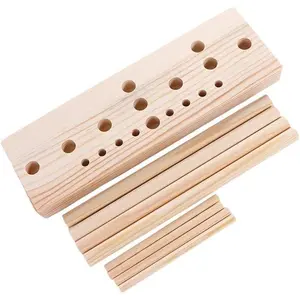 1Set 5 in 1 Multipurpose Wooden Bowknot Maker DIY Bow Making Tool for Ribbon Crafts Satin Wreath Gift Packing Christmas Decor