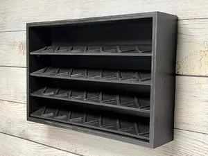 28 Car Display Case for Hot Wheels and Matchbox Die Cast Cars - 1/64 Scale - Blackout Case