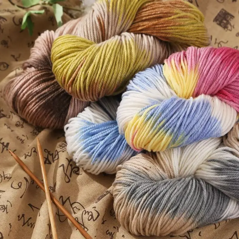 Hand-Dyed Rainbow Alpaca Yarn, 245 Skeins, Cozy Soft Knit Knitting Material for Men & Women, Ideal for Sweaters, Scarves, Hats, Gloves, Soft Yarn for Crocheting, Knitting Supplies