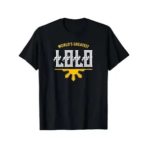 YY4 1pc Allseason Apparel World's Greatest Lolo Filipino Grandpa T-Shirt - Soft Black Cotton Tee With Bold Filipino Cultural Design, Comfort Fit Round Neck Shirt For Filipino-American Heritage Celebration, Birthday Gifts - All-Season Casual Casual Attire,