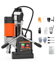 GARVEE 1650W Magnetic Drill Press with 1.57" Boring Diameter, 2922Lbf Power, 810 RPM Portable Electric Drilling Machine for Metal Surfaces, Ideal for Industrial and Home Improvement Projects