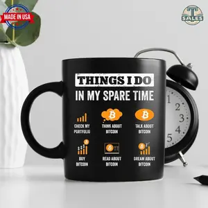Things I Do In My Spare Time, Bitcoin Funny Crypto Coffee Mug, Cryptocurrency Enthusiast Gift