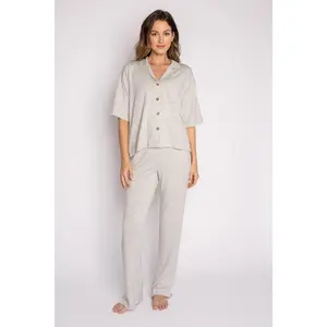 Jammie Essentials Long Heather Grey PJ Set