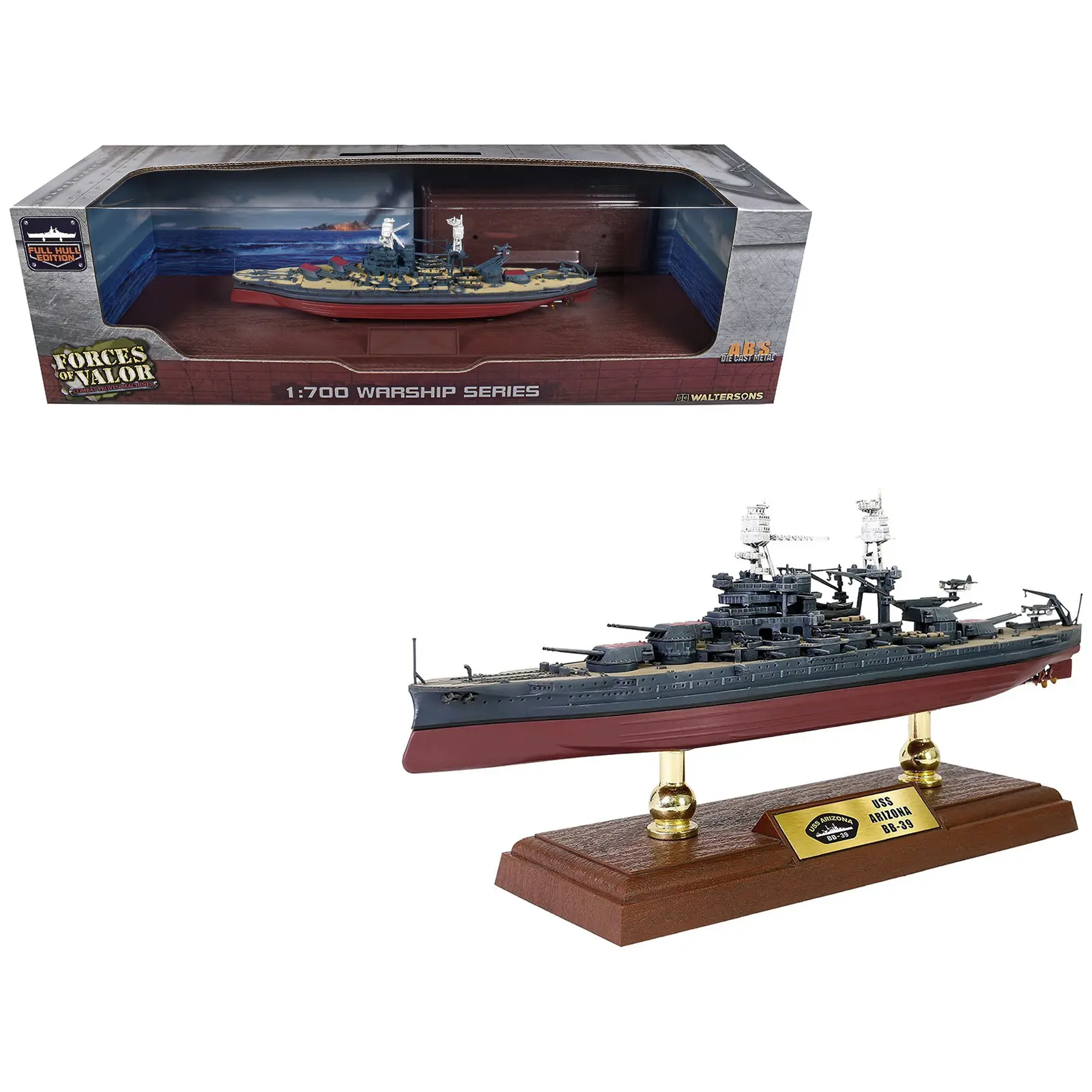 USS Arizona (BB-39) Pennsylvania-Class Battleship US Navy "Full Hull Edition" Series 1/700 Diecast Model by Forces of Valor