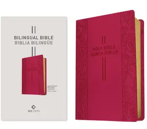Bilingual Bible / Biblia Bilingüe Nlt/Ntv (Leatherlike, Pink Rose) -- Tyndale - Bible