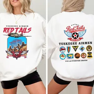 Tuskegee Airmen T-shirt, Tuskegee Airmen Red Tails Sweatshirt, Black History T-shirt, Graphic Tee, Gift for Men and Women