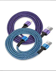 USB A to Lightning Cord, 2Pack/3Ft Nylon Braided iPhone Charger Cable, Apple Approved Fast Charging Power Wire for iPhone 14, 14 Pro Max, 13 Pro Max, 13Pro, 13, 13 Mini, 12 11 10 XR XS X 8 Plus 7 6 6s