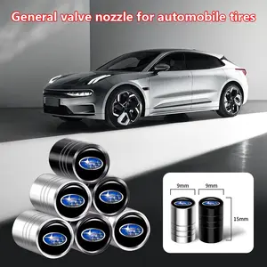 4pcs Subaru Car Tire Metal Valve Stem Caps, Tire Pressure Caps with Brand Logo, Dustproof Waterproof Leak-Proof, Fits Subaru Wrx Impreza Forester Tribeca Xv Brz