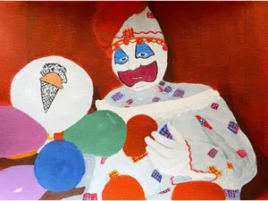 John Wayne Gacy "Pogo" Acrylic Painting