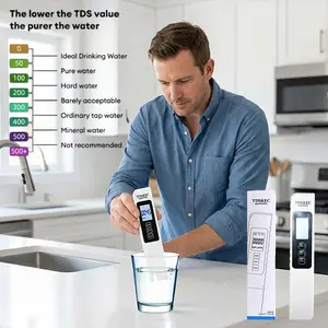 2025 All-New 4-in-1 TDS Meter Digital Water Tester Accurate EC & Temp°C°F 0-9999ppm Professional for Drinking Water RO/DI System Aquariums