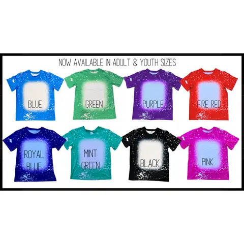 Adult & Youth Faux Bleached Sublimation Shirts- Polyester/Spandex Blend