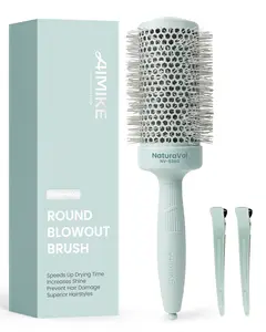 AIMIKE NaturaVol Round Brush for Blow Out, Round Hair Brush Nano Thermal Ceramic & Ionic Tech, for Blow Drying & Salon-like Styling at Home, Maximum Volume and Shine
