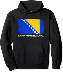 Flag | Vintage Made In Bosnia and Herzegovina Gift Pullover Hoodie - Braedoncoysp Shop 80B0818K36XR