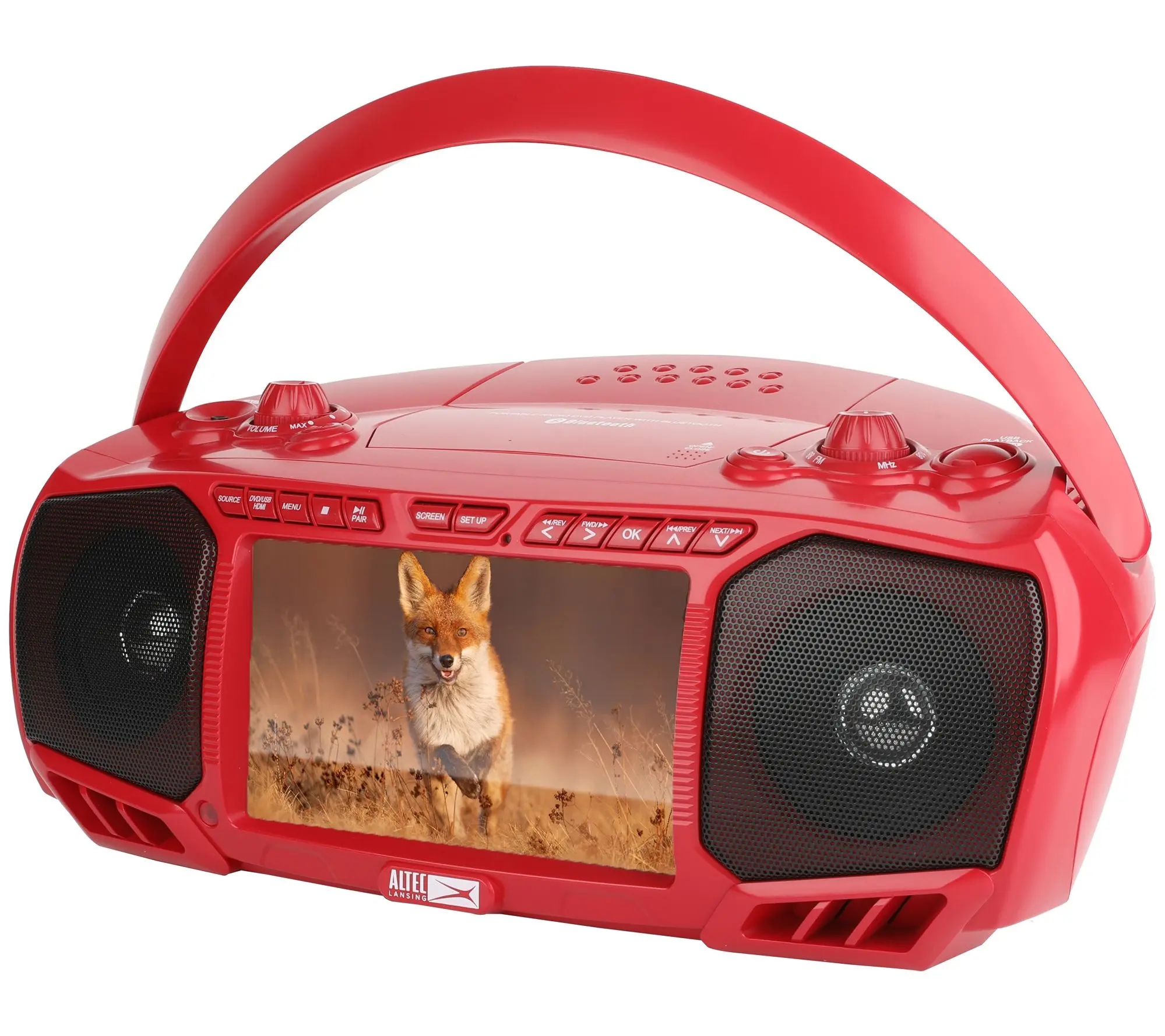 Altec Lansing 7" TV Streaming and Bluetooth Boombox with DVD, CD & Radio