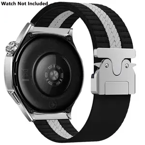 22mm Nylon Sports Watch Band, Soft Braided Watch Band for Huawei Watch GT4 GT5 46mm, Amazfit T-rex 3 Balance, Smart Watch Accessories, Wearable
