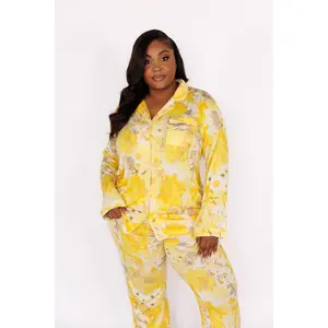 Blooms in Buttercream Long Sleeve & Pant Pajama Set