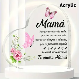 1 piece, acrylic decoration gift for mom, suitable for women/men/friends/family/colleagues/Valentine's Day gift, birthday gift for mom, Acrylic Decorative Plaque