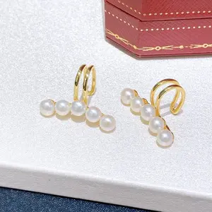 SR Pearl Co. Freshwater Pearl Ear Cuff One Fits ALL Eye-Catching Elegant Nature Pearl Women Gift for Sophisticated Outfits