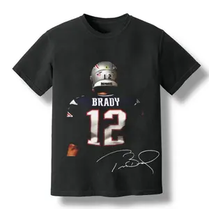 Tom Brady Graphic Tee, Vintage New England Football 90s Tshirt, Patriot Autograph Tee, Sport Wash Shirt, Gift for fan