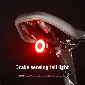 Bicycle Tail Light, High Brightness Warning Lamp, Smart Brake Sensor, Outdoor Cycling Light, USB Charging, Waterproof Level S, 5 Modes
