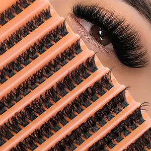 100D False Eyelashes, Makeup, Multiple Specifications Available, D Curl Fluffy Style, 8-16mm Length, DIY Extension, Eyelash Extensions, Natural Look Classic Design, Fluffy Eyelash Clusters