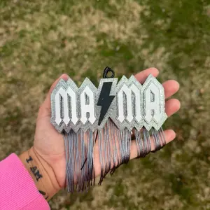 Car Freshie- MAMA LIGHTNING BOLT FRINGE Car Accessory