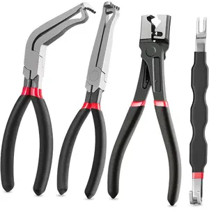 4 PCS Automotive Electrical Connector Disconnect Pliers Hose Clamp Removal Tool Set Plug Connector Separator Portable Repair Tools Perfect for Car Repairs & Maintenance DIYers & Mechanical