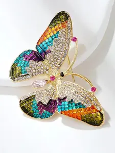 Butterfly design pins, with rhinestone embellishments, fashion and trend accessories, suitable for men and women, delicate and versatile, perfect for birthday gifts and special occasions. Marathon Mickey sliding pin, Durable Metal Pins