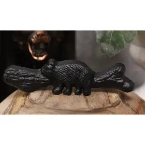 Cast Iron Rustic Western Black Bear Drawer Cabinet Door Pulls Hardware 6 Pack