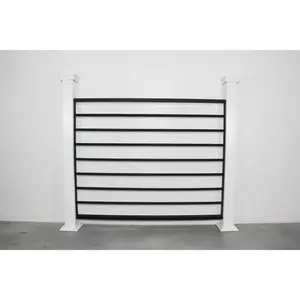 Horizontal Railing with 2"x1" Top Rail & Round Balusters