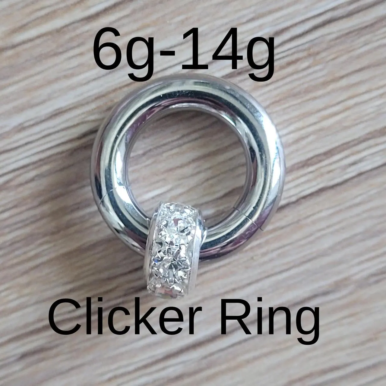 Silver Clicker Septum Ring with Rhinestones 6g 8g 10g 12g 14g | Surgical Steel Hoop for Piercings | Nose Ear Daith Prince Albert Jewelry Fancy Formal Wedding Septum