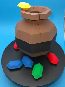 Breakable Rupee Pot with Rupees New Collectible Game Accessory for Gamers and Collectors fan art Unique Design